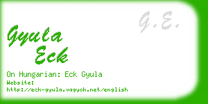 gyula eck business card